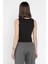 Kadın Modal Kumaş Sıfır Kol Likralı Crop Top Bluz P-00016648 3