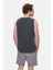 Elton Siyah Bisiklet Yaka Sıfır Kol Yıkamalı Baskılı Oversize Erkek Tshirt 3
