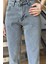 Kadın Yüksek Bel Mom Jeans Kot Pantolon P-00016593 4