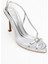 Elyse Gümüş Rugan Fileli Kadın Yüksek Topuklu Abiye Ayakkabı 3