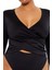 Plus Size Kruvaze Yaka Bodysuit 5