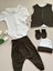 Yelekli Hastane Çıkışı Set - Haki / (Yelek, Pantolon, Body, Bere, Eldiven) 4