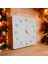 Fosforlu 3D Kabartma Rakam Ahşap Camsız 30*30 cm Kare Beyaz Duvar Saati 3