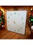 Fosforlu 3D Kabartma Rakam Ahşap Camsız 30*30 cm Kare Beyaz Duvar Saati 4
