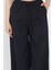 Bel Lastikli Bağcıklı Bol Paça Kadın Pantolon P-00016656 4