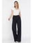 Bel Lastikli Bağcıklı Bol Paça Kadın Pantolon P-00016656 2