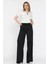 Bel Lastikli Bağcıklı Bol Paça Kadın Pantolon P-00016656 2