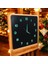 Fosforlu 3D Kabartma Rakam Ahşap Camsız 30*30 cm Kare Siyah Duvar Saati 4