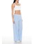 Çizgili Mid-Rise Wide-Leg Pantolon 4