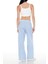 Çizgili Mid-Rise Wide-Leg Pantolon 5
