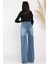 Kadın Palazzo Jean Kot Pantolon P-00014813 4