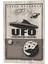 Uzay Araştırmaları Ufo Uçan Daire Ahşap Desenli Retro Vintage Ahşap Poster 1