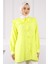 Neon Yeşili Bebe Yaka Fiyonk Detaylı Tunik 1