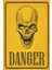 Danger Tehlikeli Kuru Kafa Zombi Ev Dekorasyon Tablo Retro Ahşap Poster 1