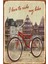 Amsterdam ve Bisiklet Retro Vintage Ahşap Poster 1