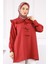 Bordo Bebe Yaka Fiyonk Detaylı Gömlek 1