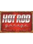 Hot Rod Klasik Araba Retro Ahşap Poster 1
