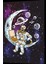 Uzayda Hayat Var Eğlenceli Astronot-14 Retro Ahşap Poster 1