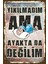 Yıkılmadım Ama Ayakta Da Değilim Duvar Yazısı Retro Ahşap Poster 1