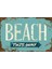 Beach Sahil Plaj Deniz Yolu Sokak Tabelası Retro Ahşap Poster 1