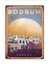 Retro Bodrum Evleri Begonvil Görselli Vintage 20 x 30 Tablo 1