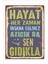 Retro Hayat Herzaman Insana Gülmez Komik Esprili Anlamlı Duvar Yazıları Sözleri 20 x 30 Tablo 1