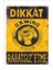 Retro Dikkat Gaming Zone Rahatsız Etme Komik Eğlenceli Esprili Duvar Yazıları Sözleri 20 x 30TABLO 1