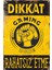 Dikkat Rahatsız Etme Gamer Oyuncu Uyarı Levhası Retro Ahşap Poster 1