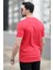 Erkek Bisiklet Yaka Kedi Dijital Baskılı T-Shirt Kırmızı - 2020-3 5