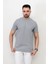 Erkek Bisiklet Yaka Etek Ucu Marka Detaylı Petek T-Shirt 2