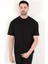 Erkek Siyah Eteği Baskılı Pamuklu Oversize T-Shirt 4