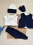 Yelekli Hastane Çıkışı Set - Lacivert / (Yelek, Pantolon, Body, Bere, Eldiven) 3