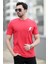Erkek Bisiklet Yaka Kedi Dijital Baskılı T-Shirt Kırmızı - 2020-3 4