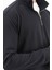 Erkek Lacivert Dik Yaka Yarım Fermuarlı Esnek Örme Regular Fit Sweatshirt - 16814 2