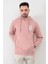 Pudra Erkek Lets Talking Oversize Kanguru Cepli Kapüşonlu Sweatshirt 1