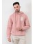 Pudra Erkek Lets Talking Oversize Kanguru Cepli Kapüşonlu Sweatshirt 4