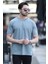 Erkek Bisiklet Yaka Regular Fit Pamuklu T-Shirt Açık Haki - 5446 1