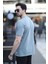 Erkek Bisiklet Yaka Regular Fit Pamuklu T-Shirt Açık Haki - 5446 4