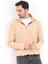 Erkek Bej Dik Yaka Yarım Fermuarlı Esnek Örme Regular Fit Sweatshirt - 16814 3