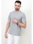 Açık Gri Baskısız Erkek T-Shirt O Yaka Regular Fit T-Shirt 2407 2