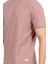 Erkek Bisiklet Yaka Etiket Detaylı Dokulu T-Shirt Pudra - 2743 5
