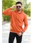 Tarçın Rengi Erkek Kapüşonlu Sweatshirt Kanguru Cepli Pamuk Karışımlı Oversize Hoodie - 5281 1