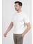 Erkek Bisiklet Yaka Kısa Kol Fitilli Triko T-Shirt Beyaz - 2502 5