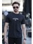 Erkek Bisiklet Yaka California Enjeksiyon Baskılı T-Shirt Siyah - 2020-2 5