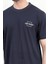 Erkek Bisiklet Yaka Marka Baskılı %100 Pamuklu T-Shirt Lacivert - 2271-2 2