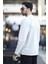 Erkek Bisiklet Yaka Baskı Detaylı 2iplik Sweatshirt Bej - 5725 4