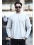 Erkek Bisiklet Yaka Baskı Detaylı 2iplik Sweatshirt Bej - 5725 5