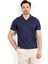 Erkek Polo Yaka Kısa Kol Çizgili Triko T-Shirt Lacivert - 2503 4