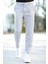 Erkek Kumaş Jogger Pantolon Gri Beli Lastikli Kordonlu %100 Pamuk - 0101 4
