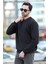 Erkek Oversize Sweatshirt Siyah Intersoft Ribanalı Bisiklet Yaka Rahat Kesim - 5737 5